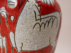1960s Fratelli Fanciullacci Hand Painted Ceramic Vessel