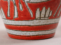 1960s Fratelli Fanciullacci Hand Painted Ceramic Vessel