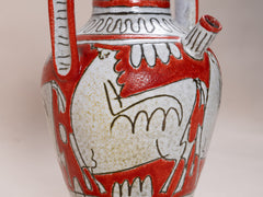 1960s Fratelli Fanciullacci Hand Painted Ceramic Vessel