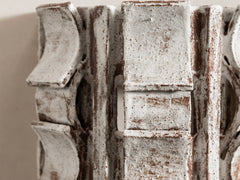 Rythme Wall Sconce 01 in White Stoneware and Mahogany Glaze