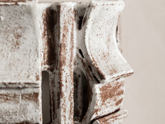 Rythme Wall Sconce 01 in White Stoneware and Mahogany Glaze