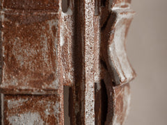 Rythme Wall Sconce 01 in White Stoneware and Mahogany Glaze