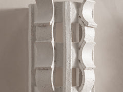 Rythme Wall Sconce 02 in White Stoneware and  Glaze