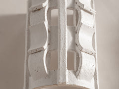 Rythme Wall Sconce 02 in White Stoneware and  Glaze