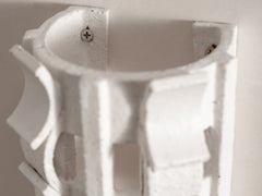 Rythme Wall Sconce 02 in White Stoneware and  Glaze