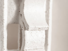 Rythme Wall Sconce 02 in White Stoneware and  Glaze