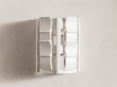 Rythme Wall Sconce 02 in White Stoneware and  Glaze