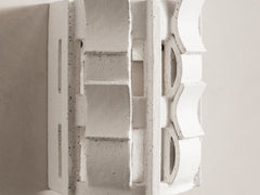Rythme Wall Sconce 02 in White Stoneware and  Glaze