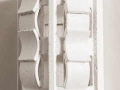 Rythme Wall Sconce 02 in White Stoneware and  Glaze
