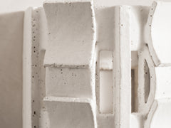 Rythme Wall Sconce 02 in White Stoneware and  Glaze