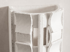 Rythme Wall Sconce 02 in White Stoneware and  Glaze