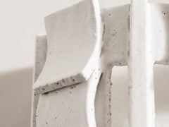 Rythme Wall Sconce 02 in White Stoneware and  Glaze