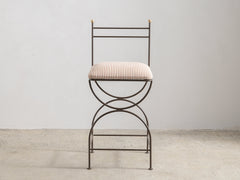 Soleil Stool with Back - Bronze with Sunset Stripe