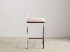 Soleil Stool with Back - Bronze with Sunset Stripe