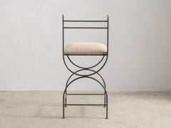 Soleil Stool with Back - Bronze with Sunset Stripe