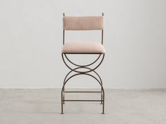 Soleil Stool with Back - Bronze with Sunset Stripe