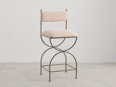 Soleil Stool with Back - Bronze with Sunset Stripe