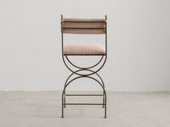 Soleil Stool with Back - Bronze with Sunset Stripe