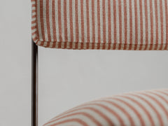 Soleil Stool with Back - Bronze with Sunset Stripe