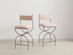 Soleil Stool with Back - Bronze with Sunset Stripe