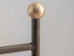 Soleil Stool with Back - Bronze with Sunset Stripe