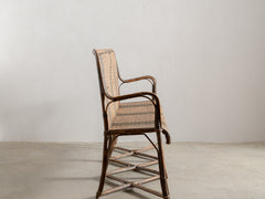 1920s Rattan Bench from Les Magasins du Louvres