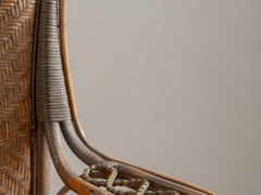 1920s Rattan Bench from Les Magasins du Louvres