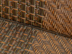 1920s Rattan Bench from Les Magasins du Louvres