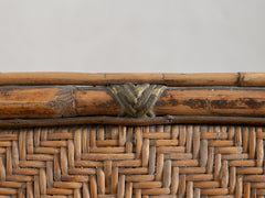 1920s Rattan Bench from Les Magasins du Louvres
