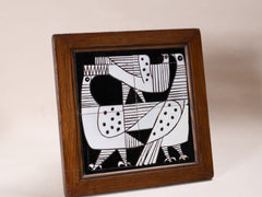 1960s Framed Ceramic Art