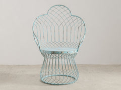1960s Blue Metal Garden Chair