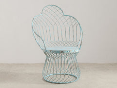 1960s Blue Metal Garden Chair