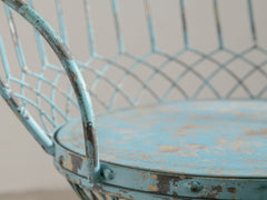 1960s Blue Metal Garden Chair