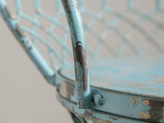 1960s Blue Metal Garden Chair