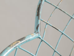 1960s Blue Metal Garden Chair