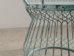 1960s Blue Metal Garden Chair
