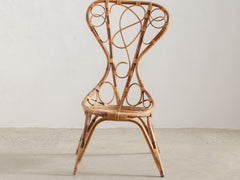 1960s French Decorative Rattan Chair