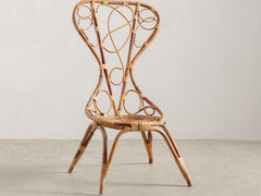 1960s French Decorative Rattan Chair