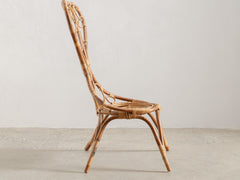 1960s French Decorative Rattan Chair