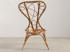 1960s French Decorative Rattan Chair