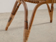 1960s French Decorative Rattan Chair