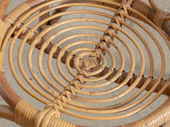 1960s French Decorative Rattan Chair