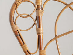 1960s French Decorative Rattan Chair