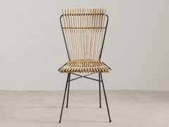 1960s Bamboo & Metal Chair atributed to Colette Gueden