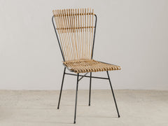 1960s Bamboo & Metal Chair atributed to Colette Gueden