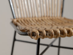 1960s Bamboo & Metal Chair atributed to Colette Gueden