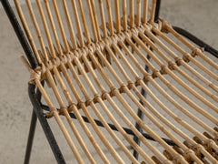 1960s Bamboo & Metal Chair atributed to Colette Gueden