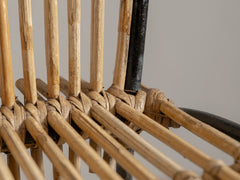 1960s Bamboo & Metal Chair atributed to Colette Gueden