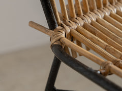 1960s Bamboo & Metal Chair atributed to Colette Gueden