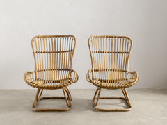 1960s Italian Bamboo Rattan Chair